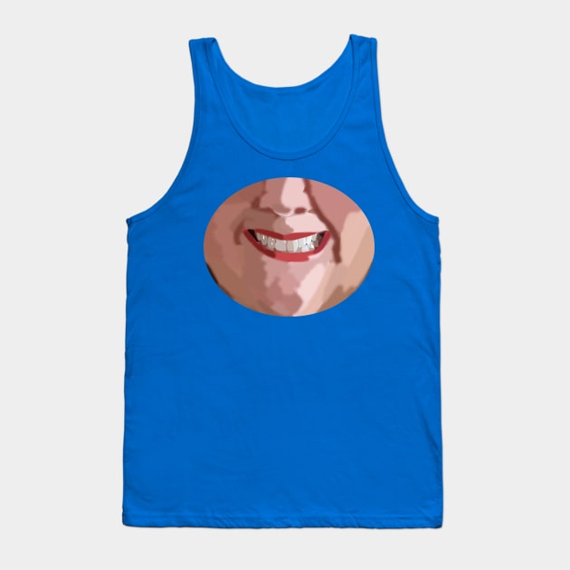 Happy Lady Face Tank Top by ellenhenryart